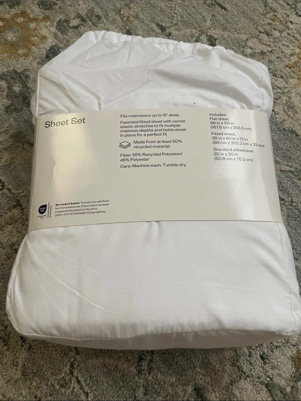 Room Essentials White Microfiber Sheet Set - Twin